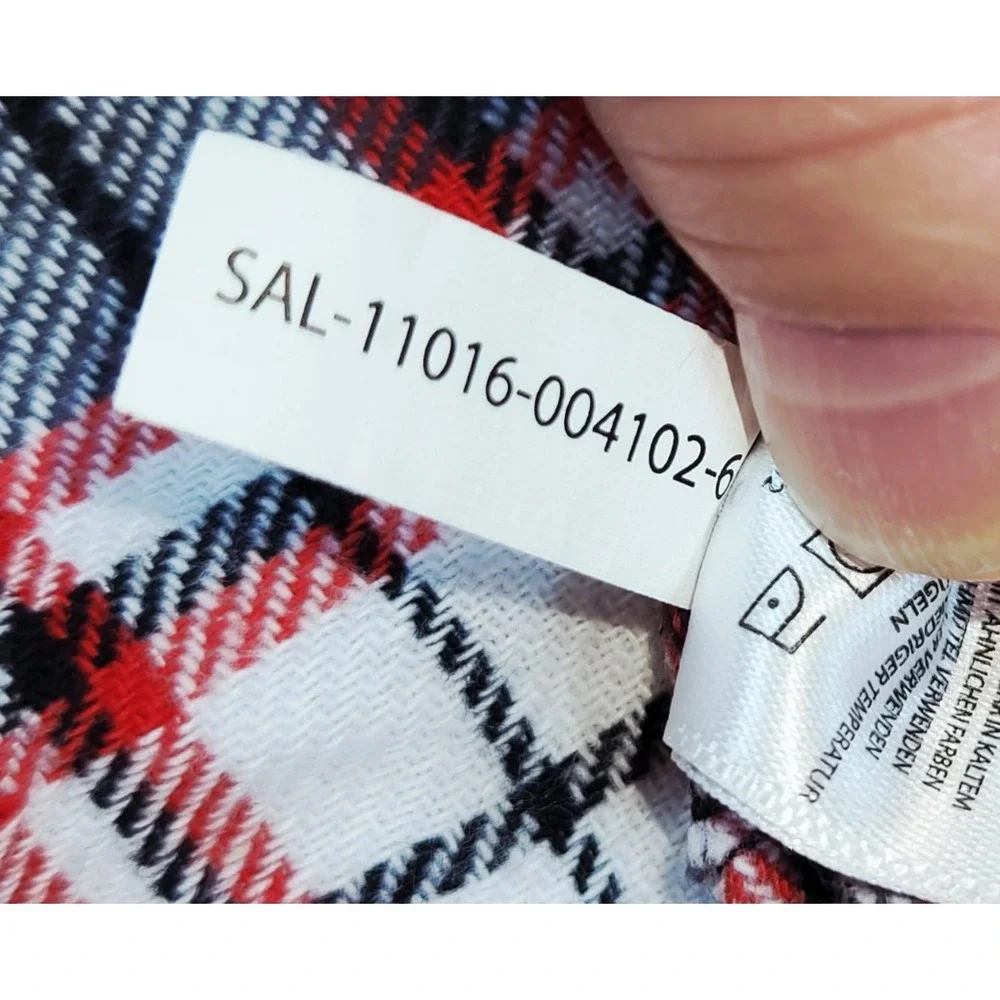Ranch Tough Gray/Red‎ Plaid Button Down Flannel Shirt Pocket XL Tall Outdoor